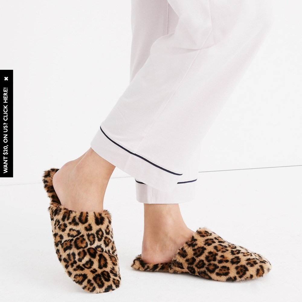 Madewell cheetah print slippers size 7